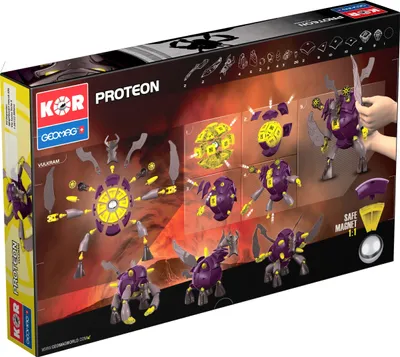 Immagine prodotto di Geomag Proteon Vulkram 103 pz, Giocattolo con magnete al neodimio, 5 anni, Multicolore