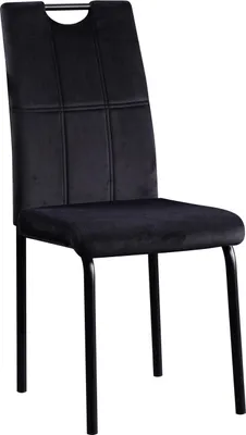 Produktbild von Denton Stuhl, Samt Schwarz, 96,5x41,5x52,5 cm, Sitzhöhe 47 cm