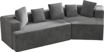 Immagine prodotto di AIORBER Divano combinato modulare a nuvola, 3 posti, lampada felpata, flessibile, morbida, senza montaggio, divano comfort minimalista per soggiorno, grigio