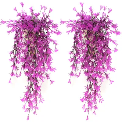 Image de 2 plantes suspendues artificielles en lierre, guirlande suspendue artificielle en lierre, plantes suspendues artificielles pour le bureau, la décoration d'intérieur, le jardin, les mariages