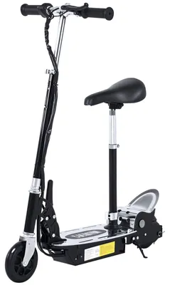 Immagine prodotto di HOMCOM Monopattino Elettrico Pieghevole con Sella, 2 Ruote e Manubrio Regolabile, Bambini da 6 Anni, 81.5x38x94cm