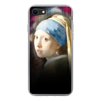 Produktbild von MuchoWow® Handyhülle Schutzhülle Hülle für iPhone SE 2022 Kunst - Vermeer - Regenbogen Silikon Softcase Handy Hülle - Schutzhülle