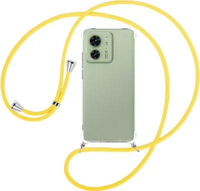 Produktbild von Handykette Backcover-Schutzhülle mit Band (Metall silberfarben) für Motorola Edge 40 5G (6.55'') - gelb