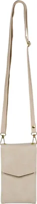 Produktbild von styleBREAKER Mini Umhängetasche mit V-Klappe und Metall Detail | kleine Handytasche zum Umhängen | elegante Crossbody Bag mit Kartenfächern für Damen