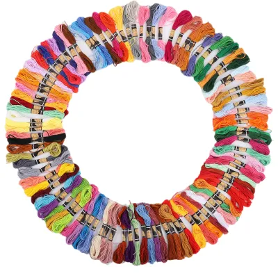 Obrázok produktu pre 100 ks vyšívacie nite krížovým stehom MultiColor Polyester bavlna Skeins 8 Meter