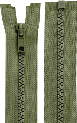 Produktbild von 1 Reißverschluss 5mm 45 cm teilbar, Profilreißverschluss, Autolock, Farbwahl,armeegrün