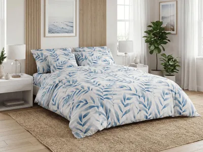 Obrázek produktu pro Povlečení z mikrovlákna KOVENDI modro-bílé 70x90 + 140x200