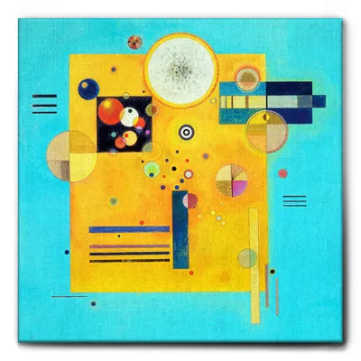 Image de Giallobus - Douce insistance - Vassily Kandinsky - 100L x 100l cm - Tableau - Toile à cadre standard