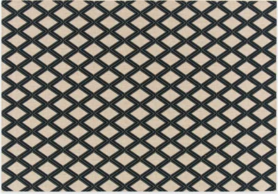 Produktbild von In- & Outdoor Teppich UMAR, Serie "Noma", Beige-Schwarz, 140 x 200 cm