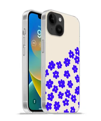 Produktbild von MuchoWow® Handyhülle Schutzhülle Hülle für Apple iPhone 14 - Softcase Blume - Blau - Muster Silikon Softcase Handy Hülle - Mobiltelefonhülle