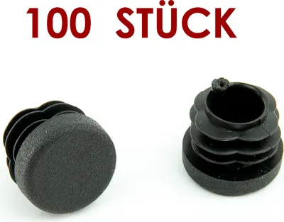 Produktbild von 100 Stück Fahrrad Stopfen Universell End Kappen Cap 14-17 mm schwarz