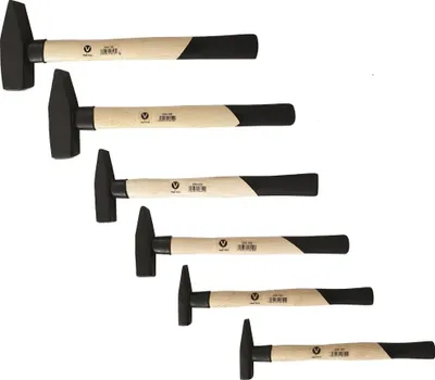 Produktbild von Schlosserhammer Hammer Hämmer Stielschutz 100 200 300 800 500 1000g Set 6 tlg