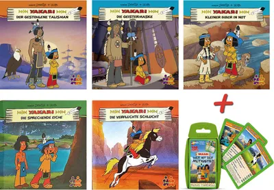 Produktbild von Yakari Mini-Bücher 5er Set + Top Trumps Yakari Kartenspiel Quartettspiel