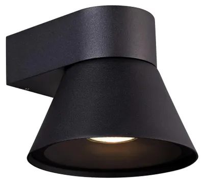 Image de Applique murale dimmable NORDLUX Kyklop Cone IP54, Variante : Ø 156 x 222 mm, GU10, noir