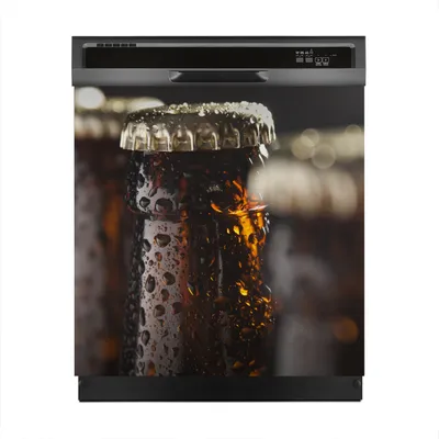 Produktbild von Aufkleber sticker 60x60 cm Dekorative folie Spülmaschine - Bierflaschen