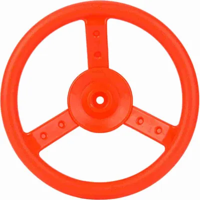 Produktbild von Kunststoff Lenkrad für den Kinderspielplatz, kleines Spielzeug für Klettergerüste und Baumhäuser, Rot