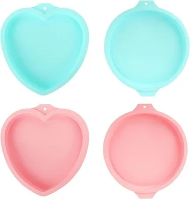 Produktbild von Silikonrunde Kuchenformen 20 cm, 8 Zoll, Regenbogenfarben