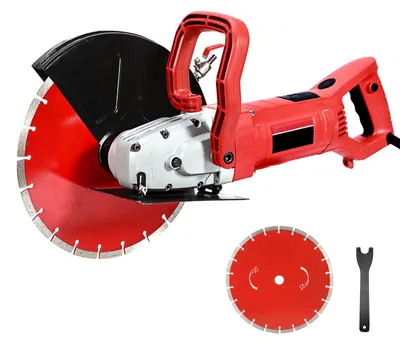 Image de Scie à béton électrique HYCHIKA, 3200W, moteur à 4300 RPM, scie circulaire pour béton, lame de 305 mm