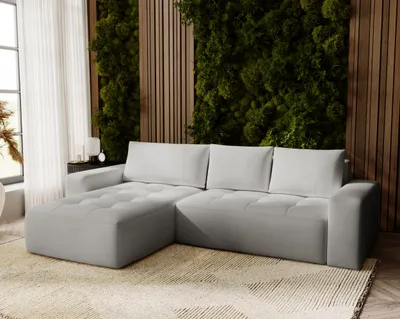 Produktbild von Ecksofa L Nevada 250 cm mit Bettkasten - Links, Ecksofa L-Form, Schlafsofa Grau (Trinity 14)