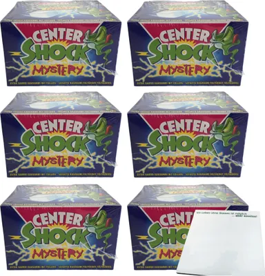 Produktbild von Center Shock Mystery Pack Kaugummis 100 Stück 6er Pack (6x400g Packung) + usy Block