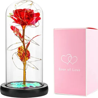 Immagine prodotto di Ag776 Rosa Eterna In Vetro A Led