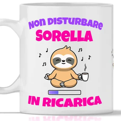 Keramiktasse Schwester-Motiv 350 ml spülmaschinenfest