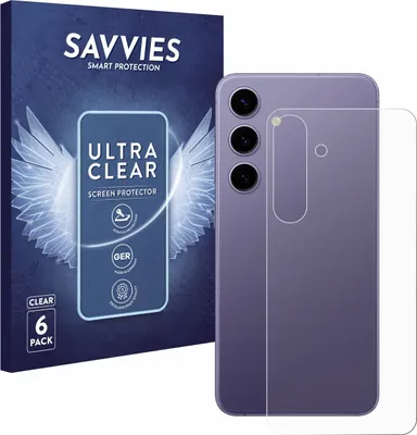 Produktbild von 6x Für Samsung Galaxy S24 (Rückseite) Schutzfolie Savvies Displayschutz Display Schutz Folie Klar Transparent
