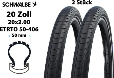 Produktbild von 2 Stück 20 Zoll Big Apple 20x2.0 RaceGuard Reflex 50-406