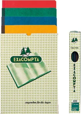 Produktbild von Geschäftsbuch A4 kariert 40 Blatt 110g/qm sortiert Packung mit 5 Stück