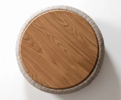 Immagine prodotto di Tavolino da salotto, stile moderno, colore marrone chiaro, superficie in legno, gambe in legno, nuovo
