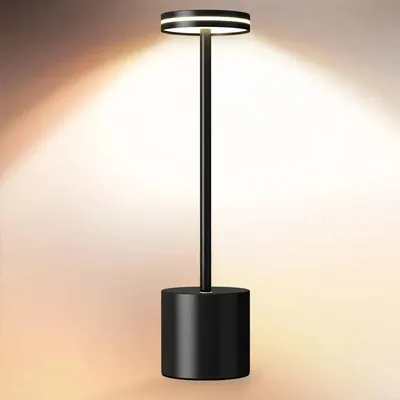 Produktbild von Tischlampe mit Type-C, Touch-Dimmer Nachttischlampe, 3-Farben LED, Akku 1800 mAh, kreativ & energiesparend, Leselampe & Nachtlicht in Einem