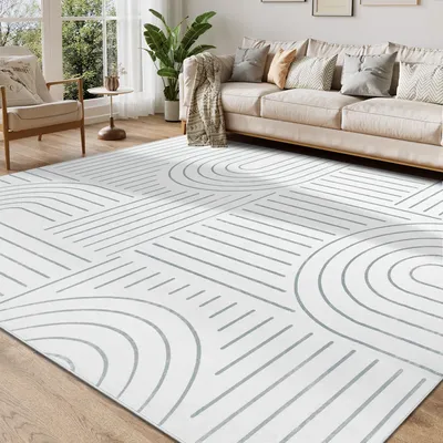 Image de Tapis lavable pour salon 200x290 cm – Tapis antidérapant pour différentes pièces