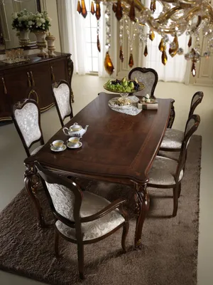 Produktbild von Esstisch Tisch Esszimmer Tische Holztisch Jugendstil Antik Stil Italy 200cm Neu