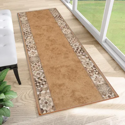 Produktbild von Tapiso Läufer Anti Rutsch Modern Braun Wohnzimmer 100 x 230
