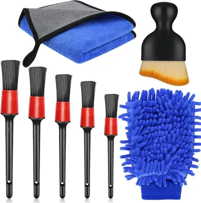 Produktbild von Auto Detailing Pinsel Set 8-teilig, für Auto