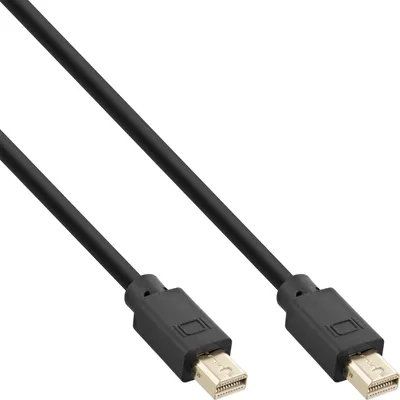 Produktbild von InLine® Mini DisplayPort 1.4 Kabel, Stecker / Stecker schwarz/gold, 0,5m