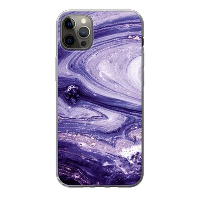 Produktbild von MuchoWow® Handyhülle Schutzhülle Hülle für iPhone 13 Pro Max Marmor - Naturstein - Glitzer Silikon Softcase Handy Hülle - Mobiltelefon
