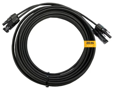 Produktbild von Kleines Kraftwerk Solarkabel Verlängerung 4mm² – 20 m (Paar), MC4 beidseitig montiert – 0% MwSt – PV Kabel für Solarpanel & Balkonkraftwerk, KI-generiertes Bild