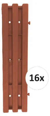 Produktbild von Garten Rollweg Nessa aus witterungsbeständigem Kunststoff in Holzbohlenoptik, schnell verlegbar und aufrollbar