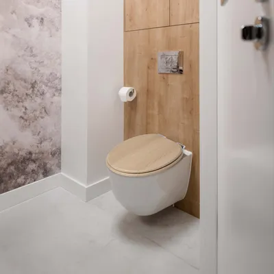 Produktbild von SEPIO Toilettendeckel mit Absenkautomatik Holz, Beige , Antibakterieller WC-Sitz