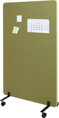 Zdjęcie produktu dla Akustyczna ścianka działowa HWC-G77, biurowa ścianka działowa dzieląca pokój, dwuścienna rolowana tkanina / tkanina ~ 127x80cm zielona