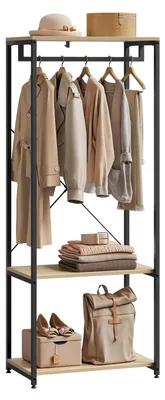 Productafbeelding van WOLTU garderobekast met schoenenrek, van metaal en hout, 60 x 40 x 167 cm