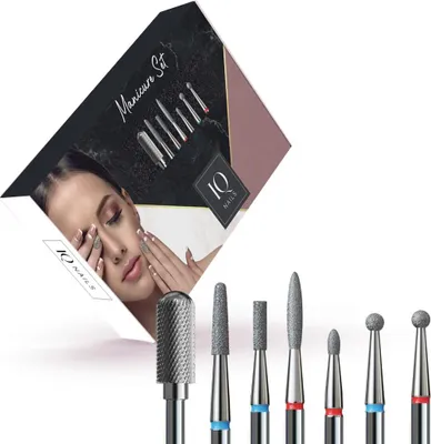 Produktbild von Set mit 7 Fräsern für Hybrid, Gel und Nagelhaut