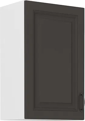 Image de Armoire de cuisine supérieure SOPHIA – largeur 45 cm, gris foncé / blanc