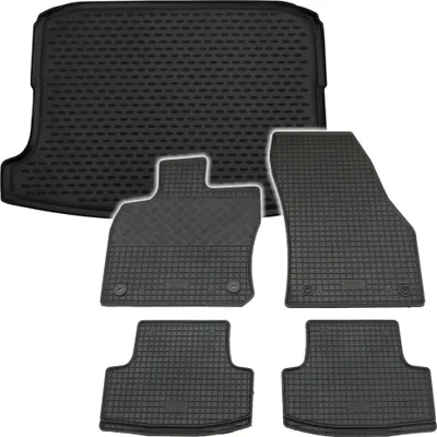 Produktbild von Gummi Kofferraumwanne + Fußmatten Set für Seat Ateca, Bj. 2016-