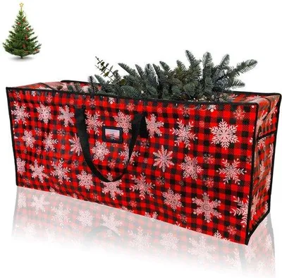 Zdjęcie produktu dla Worek do przechowywania choinki - 165 x 76 x 38 cm - Worek do sztucznej choinki do 270 cm - Worek/torba/pokrowiec na choinkę - z zapięciem na zamek i uchwytami - torba na choinkę - worek/pokrowiec na sztuczną choinkę