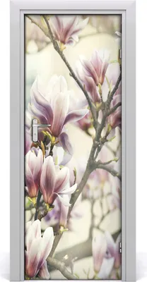 Produktbild von Tulup Türaufkleber 75x205 cm Dekorative Aufkleber Selbstklebend Wasserdichte Tapete Abnehmbar Schlafzimmer Wohnzimmer Wohnkultur - Magnolia