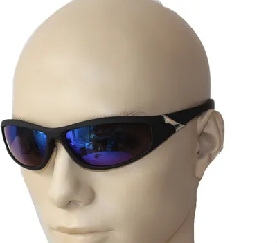 Produktbild von Coole Herren Sonnenbrille Designer Matrix Sport Motorrad Biker Rad Brille A2001A Farben Schwarz-Blau