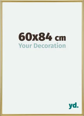 A product image for a picture frame, showing the dimensions and a tagline.
