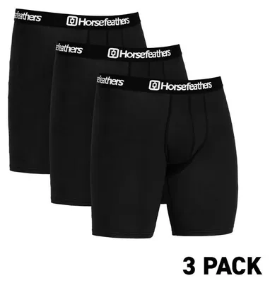 Immagine prodotto di Boxer lunghi Horsefeathers Dynasty, confezione da 3 (nero) - XL
